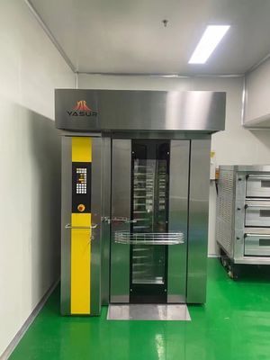 빵 케이크와 원판피자를 위한 두배 랙 36 트레이 로터리 오븐 18x26 상업적 락 오븐