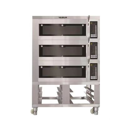 스팀과 16.5 kw 18x26 3 갑판 베이킹 전기 오분 9 트레이 상업적 갑판 오븐