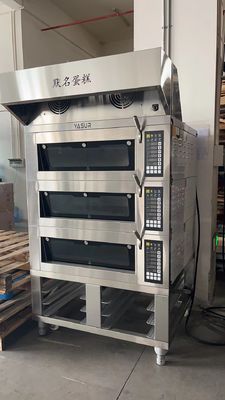 스팀과 16.5 kw 18x26 3 갑판 베이킹 전기 오분 9 트레이 상업적 갑판 오븐