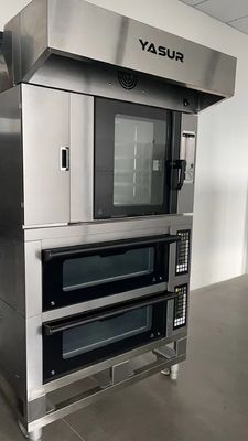 이아수르 허풍 전통적인 가스 오븐 5 우리 트레이 18 X26 덴마크 크르와상 빵 빵과 증기로, 반죽 과자 오븐 9.5Kw